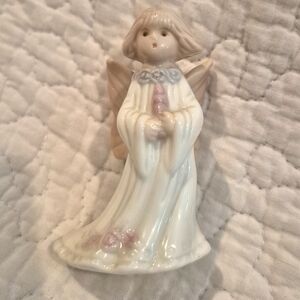 Ceramic  Russ and Berries vintage Angel Figurine